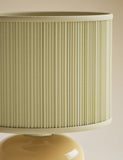 Milk Glass Pleated Shade Table Lamp 39 cm - British product