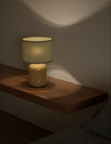 Milk Glass Pleated Shade Table Lamp 39 cm - British product