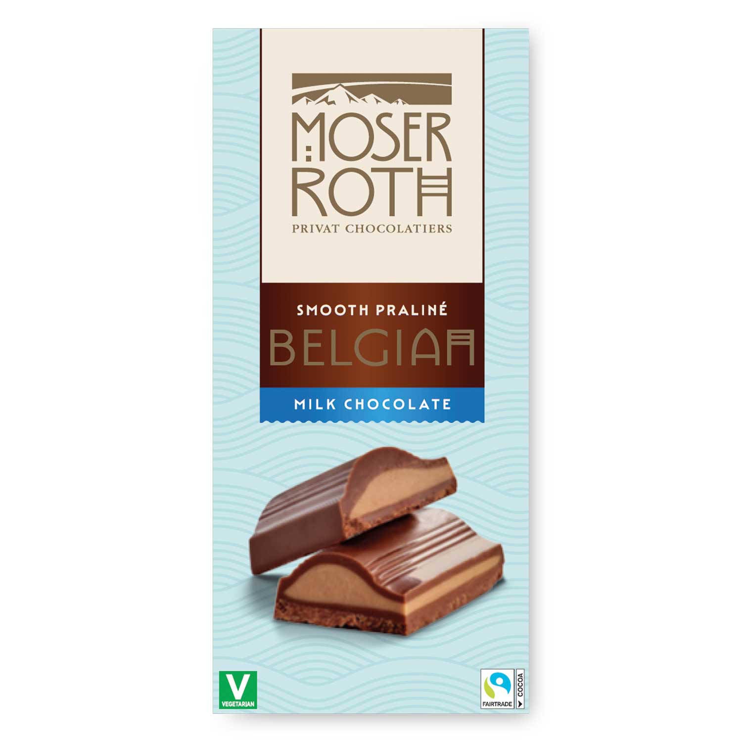 Milk Belgian Praline filled chocolate bars - British product