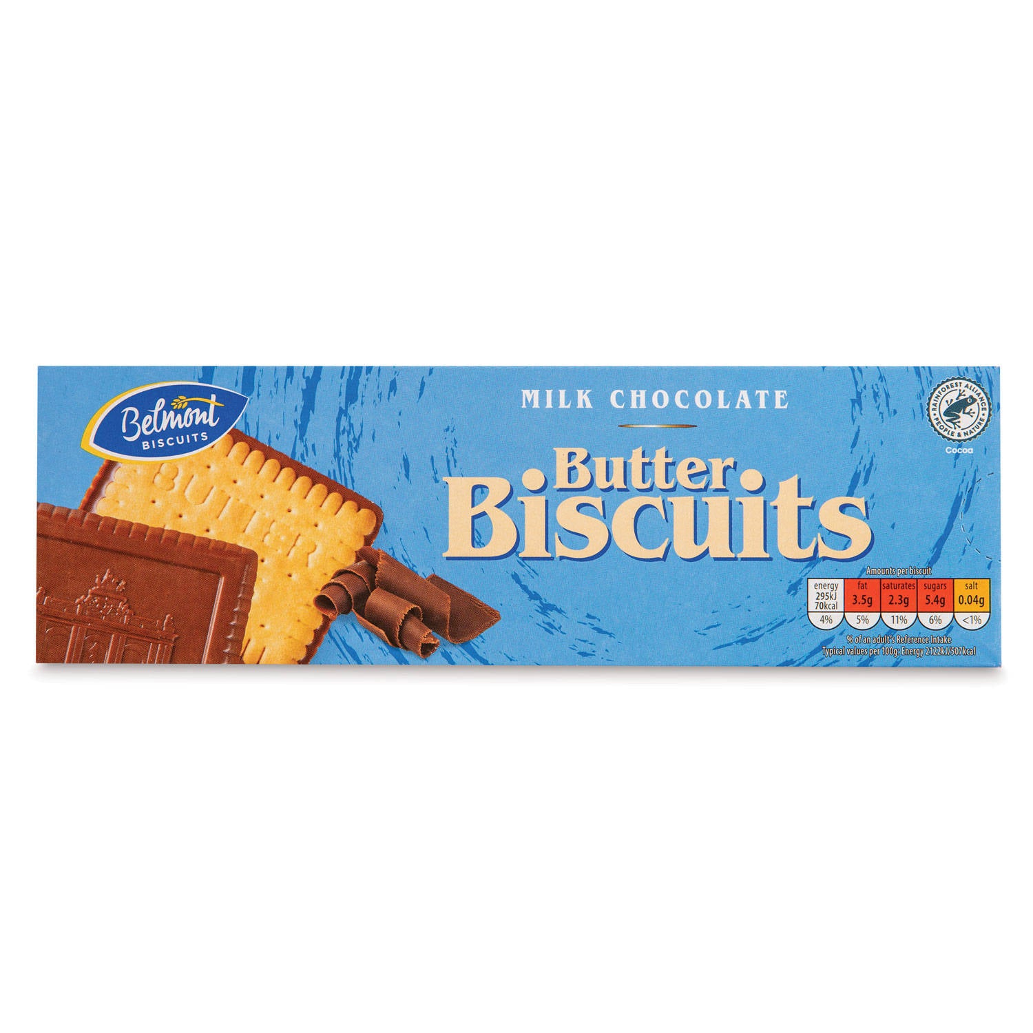 Milk chocolate butter biscuits, UK version