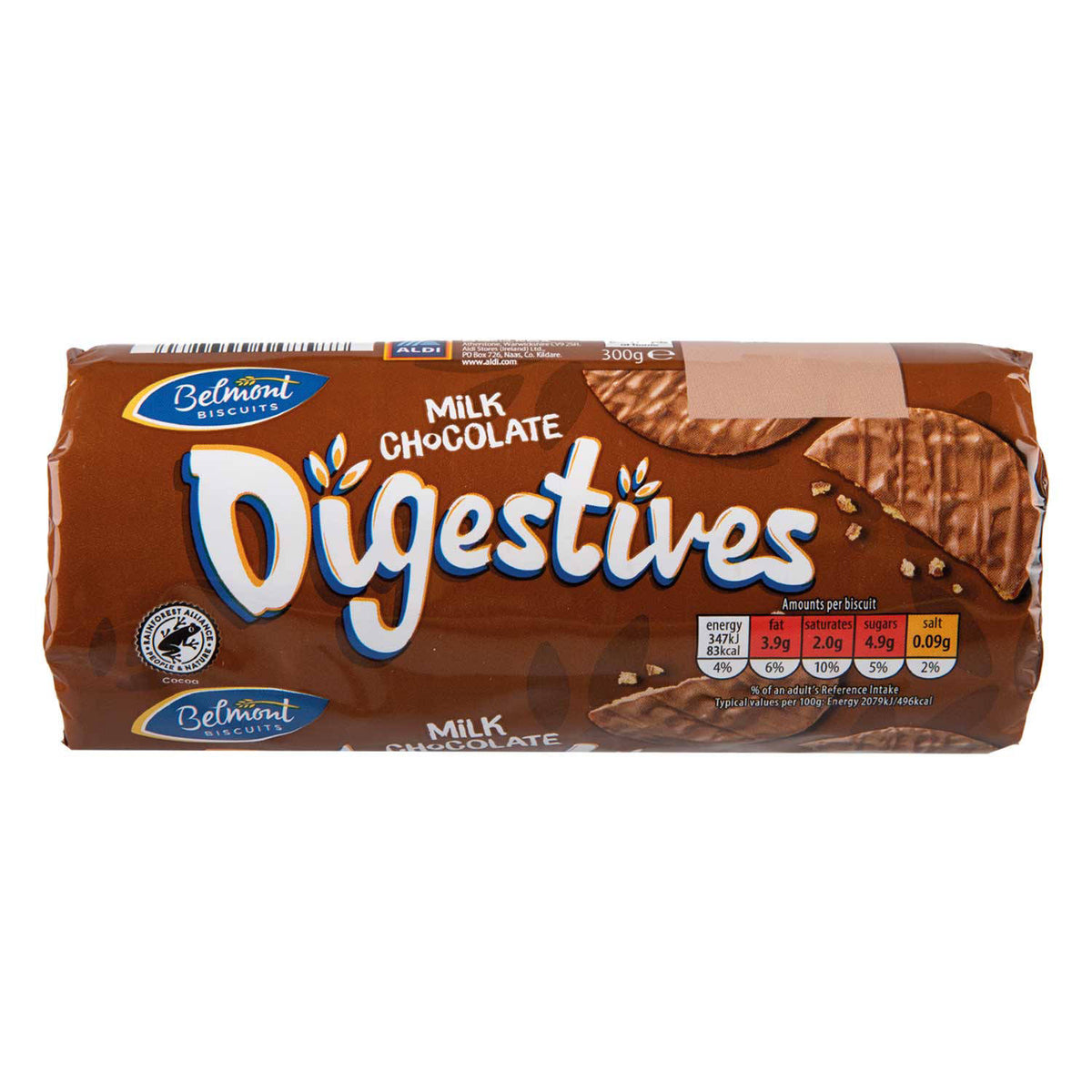 Milk chocolate digestive biscuits - British product