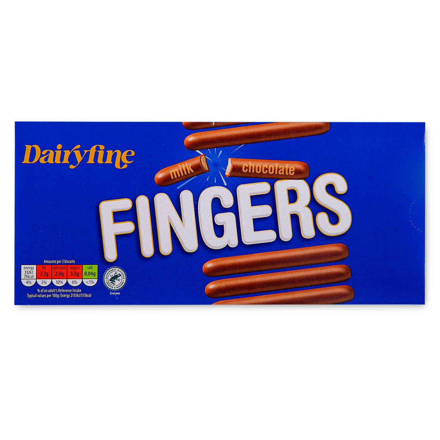 Milk chocolate fingers snack - British product