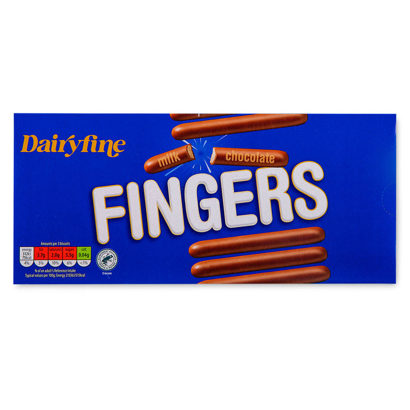 Milk chocolate fingers snack - British product