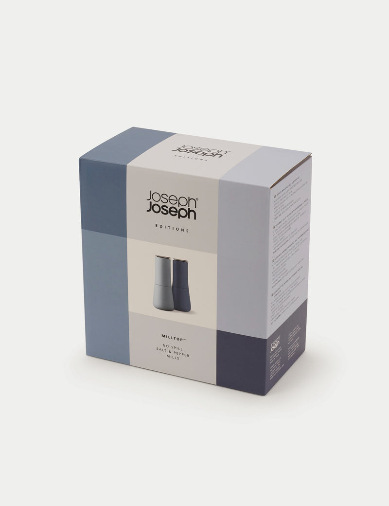 Joseph Joseph Milltop salt and pepper mill set blue, UK version