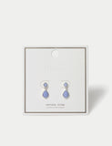 M&S Collection blue lace agate earrings 19mm length, imported from the UK