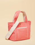 Joules mini cross body tote bag in cotton canvas, UK version