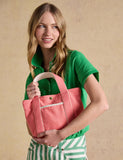 Joules mini cross body tote bag in cotton canvas, UK version