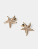 Mini enamel starfish stud earrings 24mm - British product