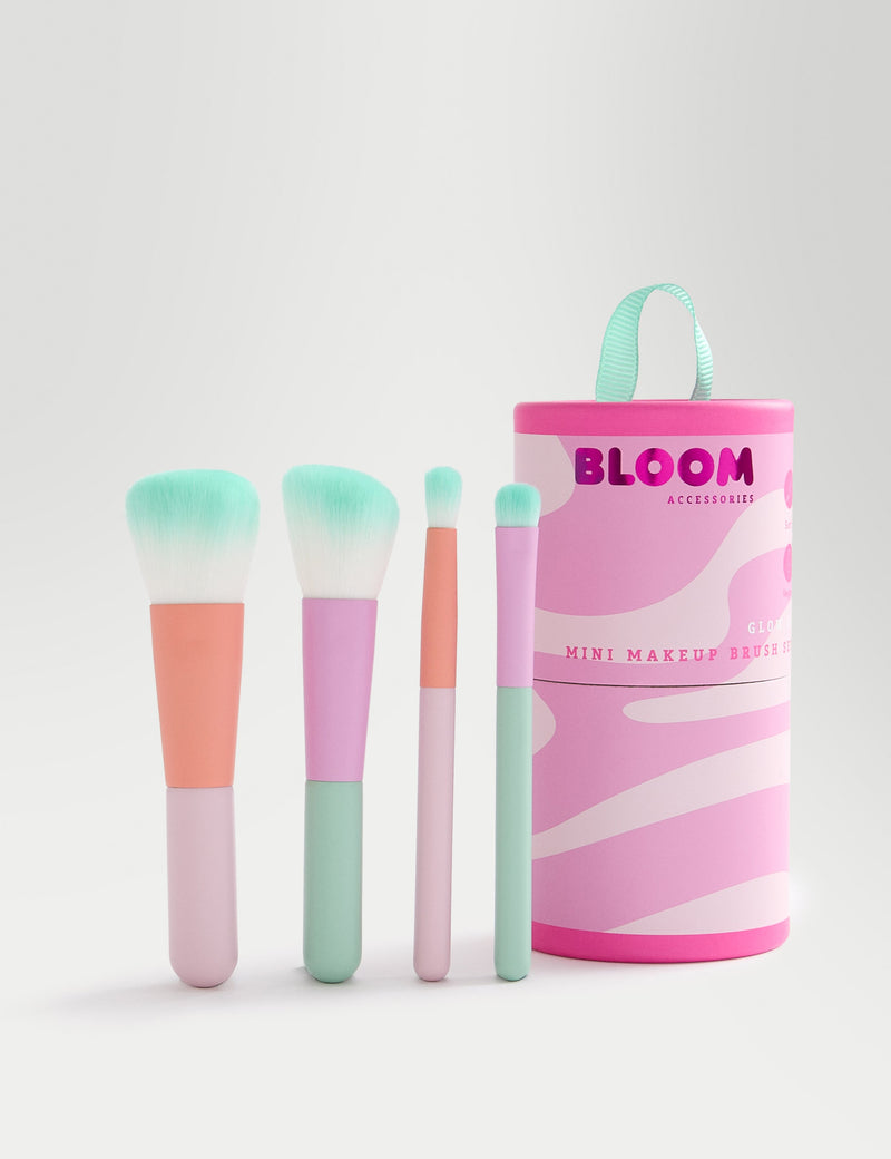 Bloom mini makeup brush set pastel handles, UK version