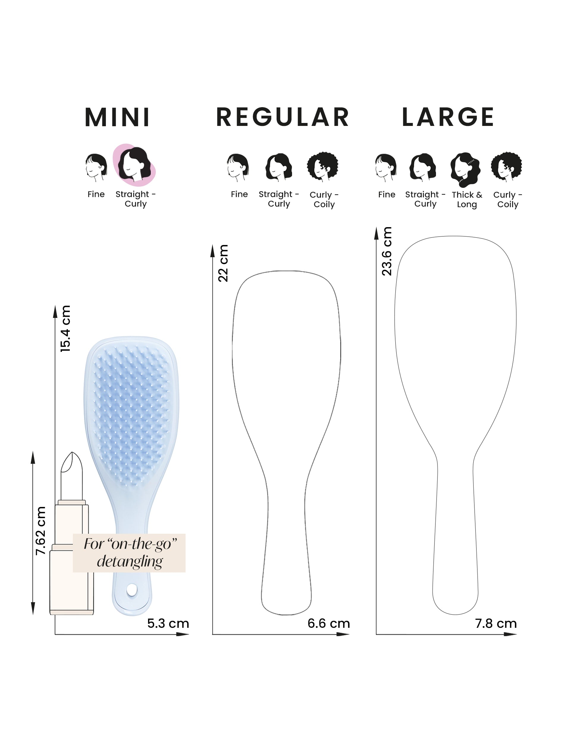 Tangle Teezer Mini Ultimate Detangler Digital Lavender 50g, imported from the UK