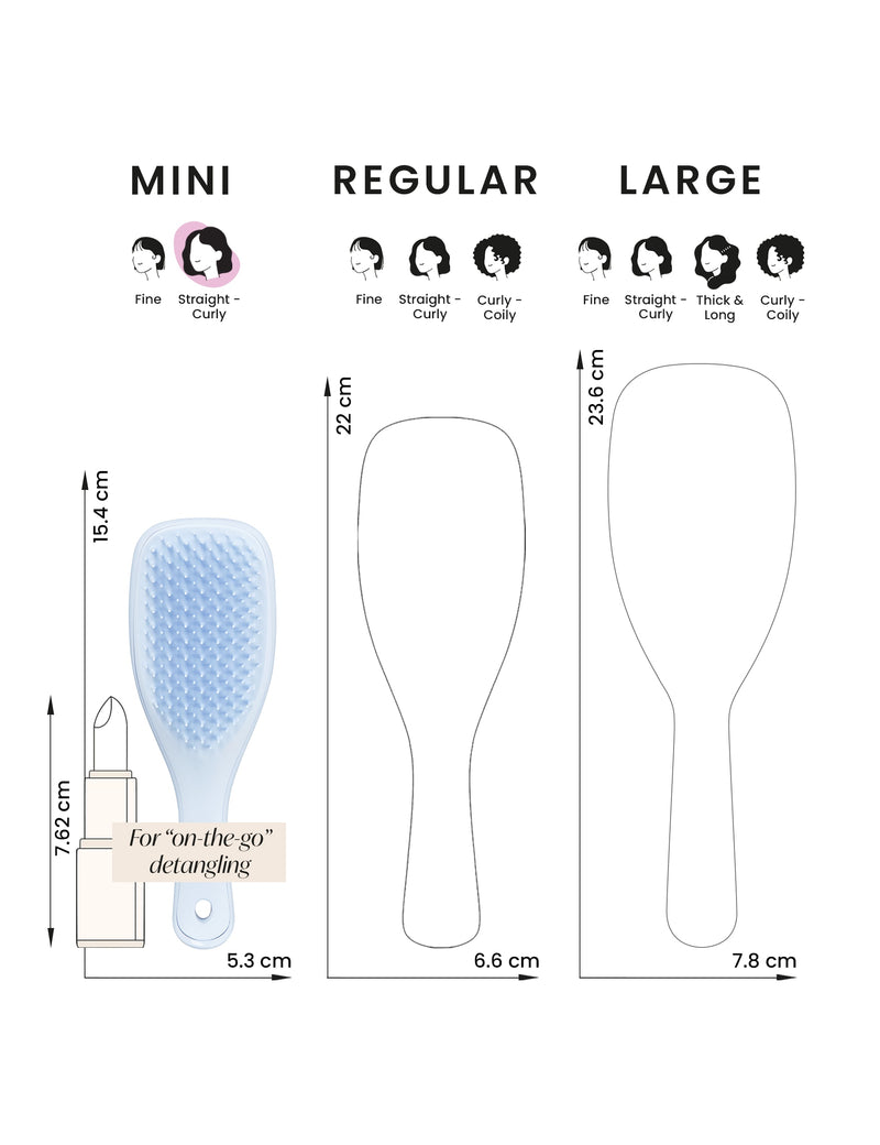 Tangle Teezer Mini Ultimate Detangler Digital Lavender 50g, imported from the UK