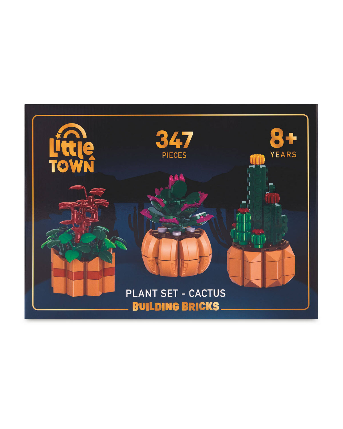 Mini building blocks set for cactus, flowers or succulents (British brand)