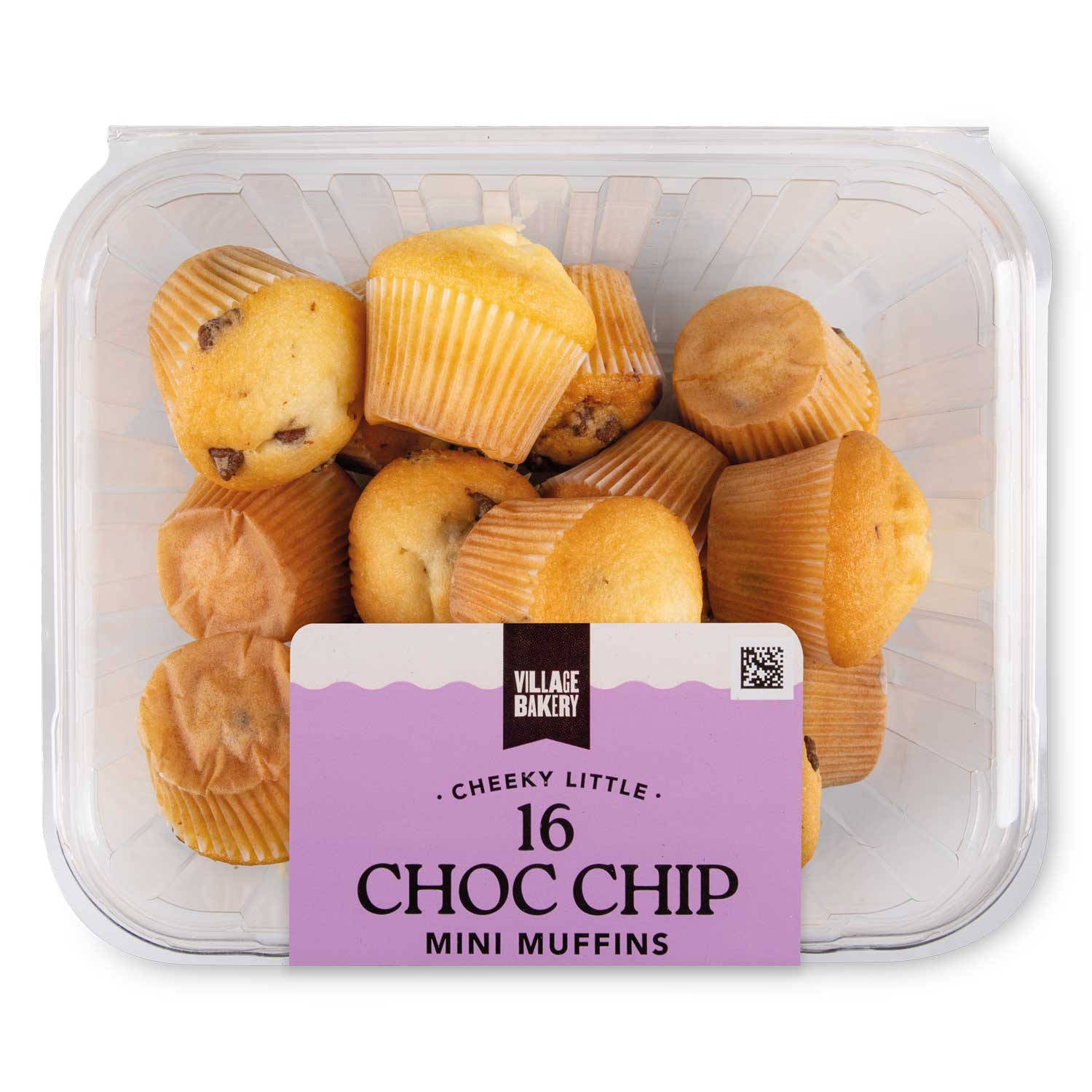 Mini chocolate chip muffins from a UK bakery, imported from the UK