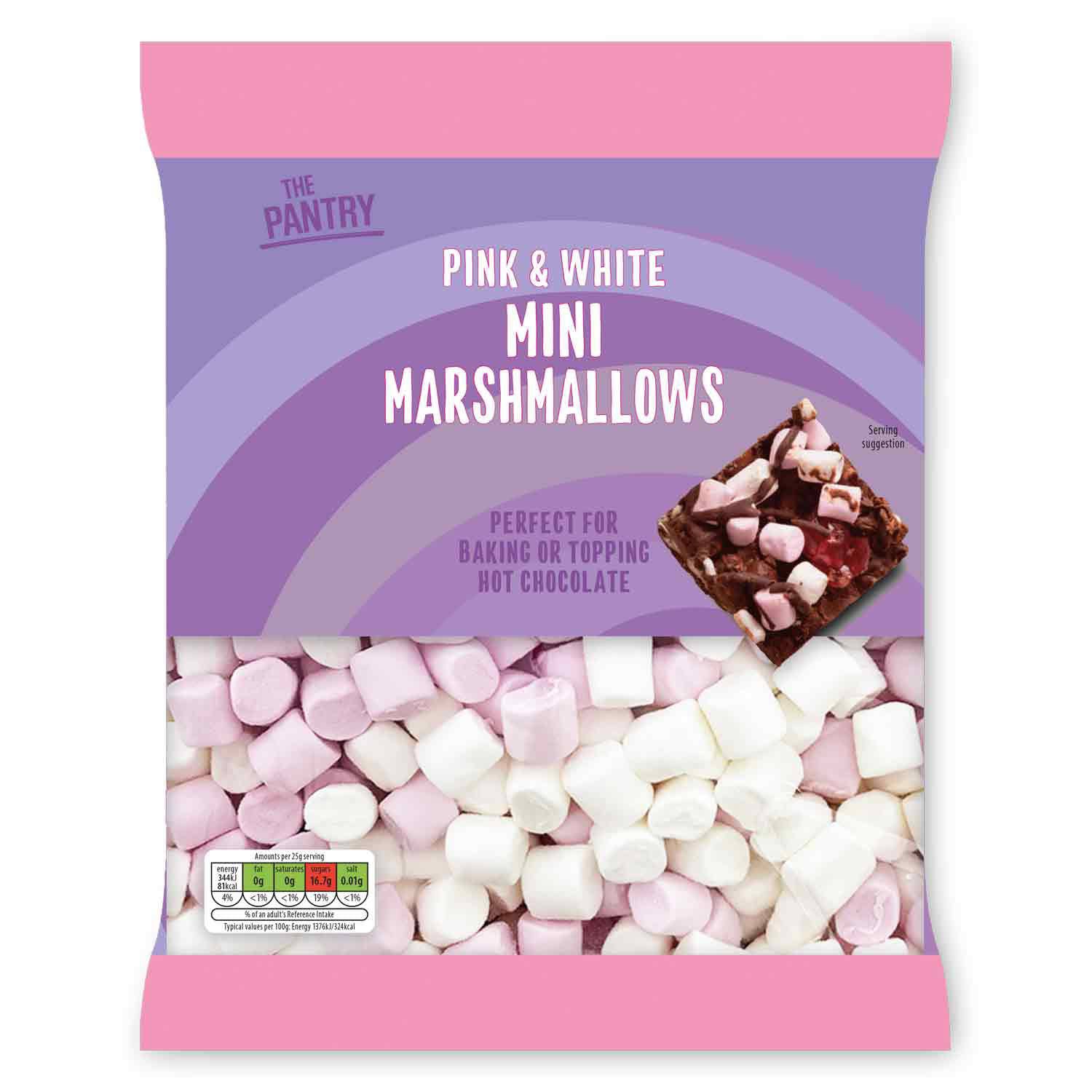 Mini marshmallows for baking and hot chocolate (British brand)