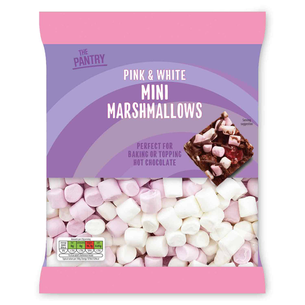 Mini marshmallows for baking and hot chocolate (British brand)