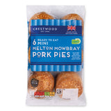 Mini Melton pork pies 6 pack, a UK snack - British product