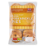 Mini pork and pickle pies 6 pack, imported from the UK