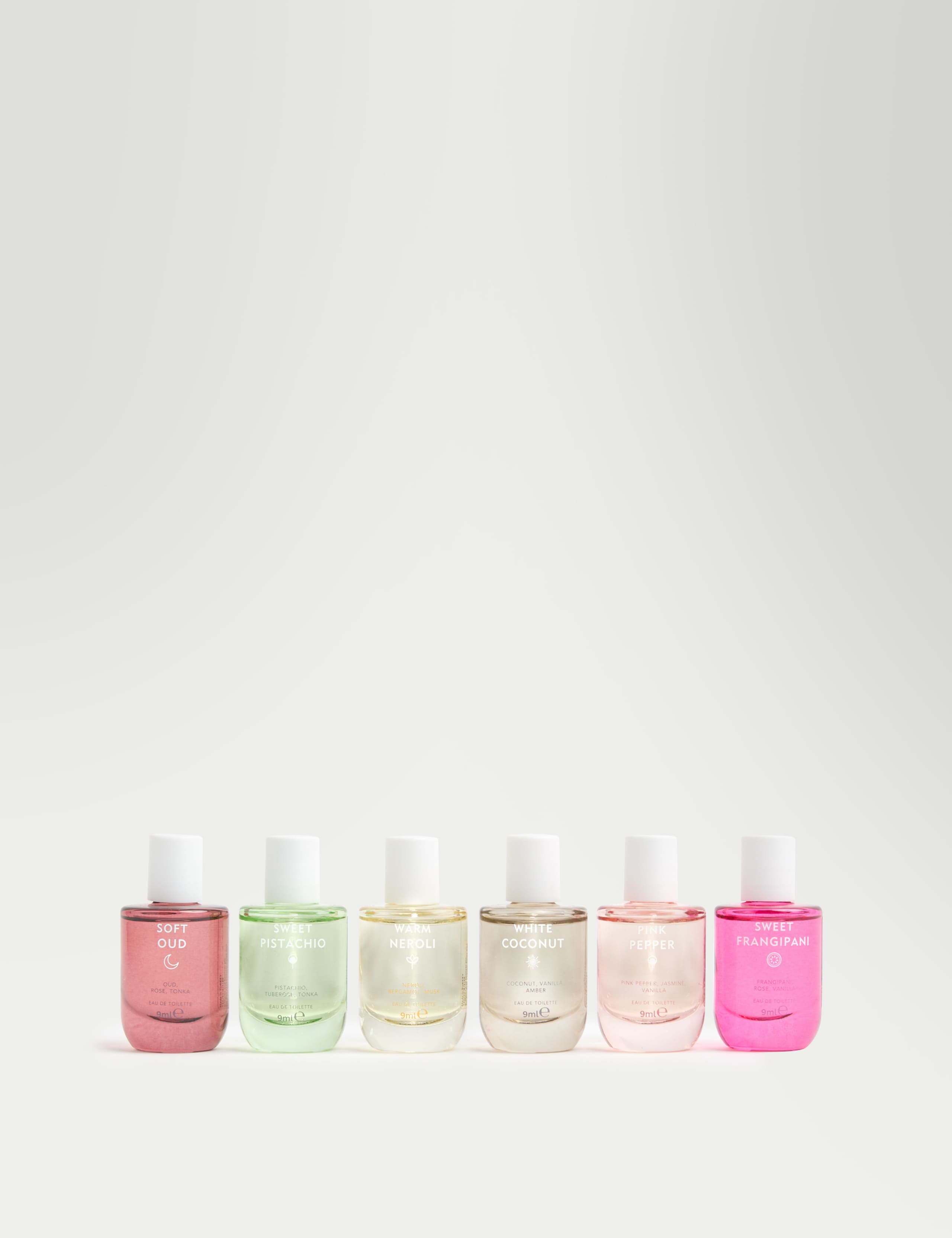 Minis discovery collection fragrance set six 9ml eau de toilette scents, imported from the UK