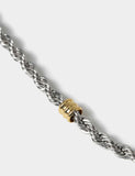 Mixed metal textured chain necklace (British brand)