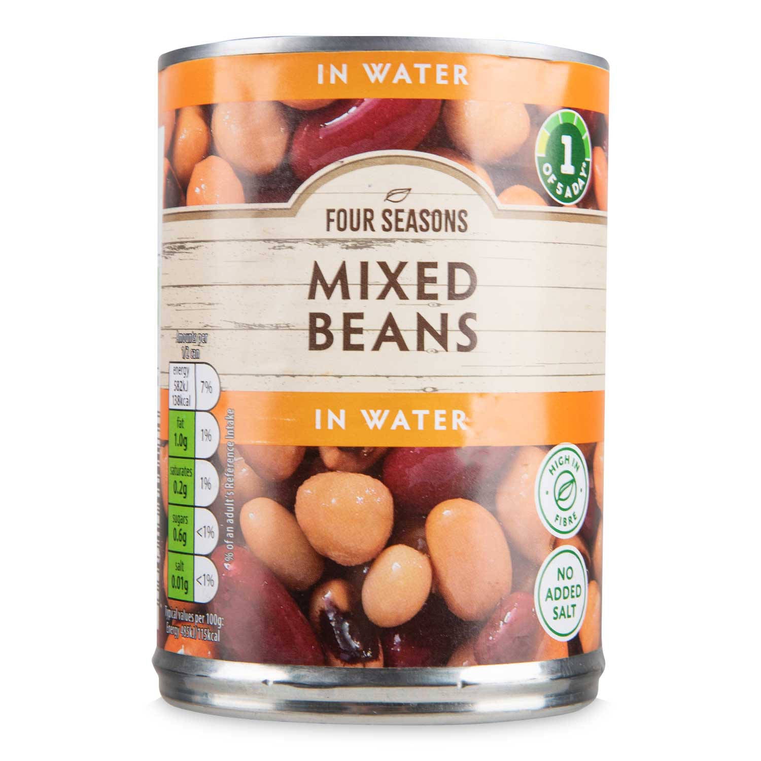 Mixed beans in water (British brand)