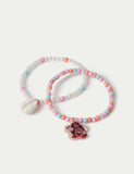 Moana shell bracelet set with acrylic ABS beads (British brand)