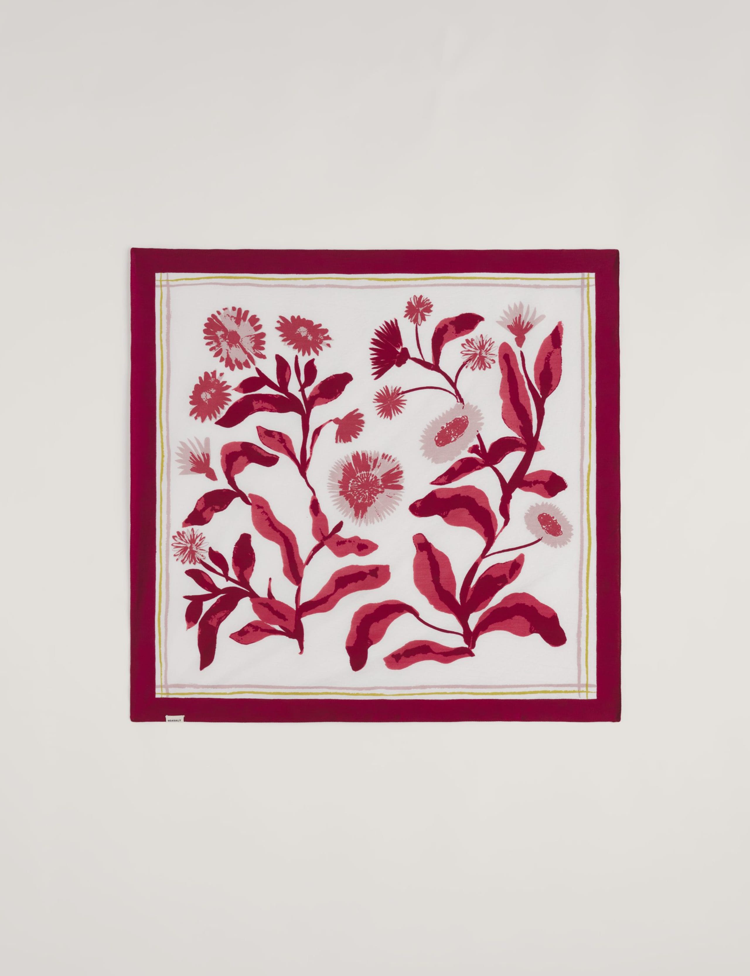 Seasalt Cornwall modal rich floral square scarf, imported from the UK