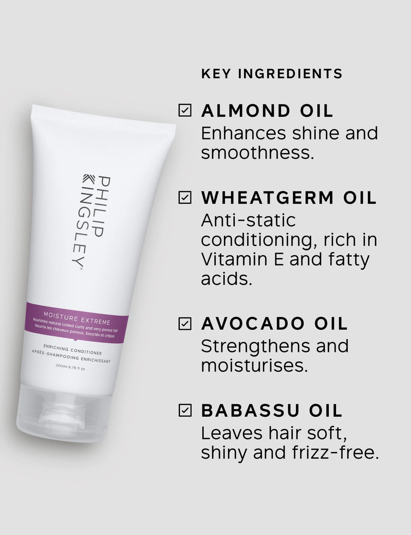 Philip Kingsley Moisture Extreme Conditioner 200ml, imported from the UK