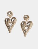 Molten Heart oversized drop earrings 79mm, UK version