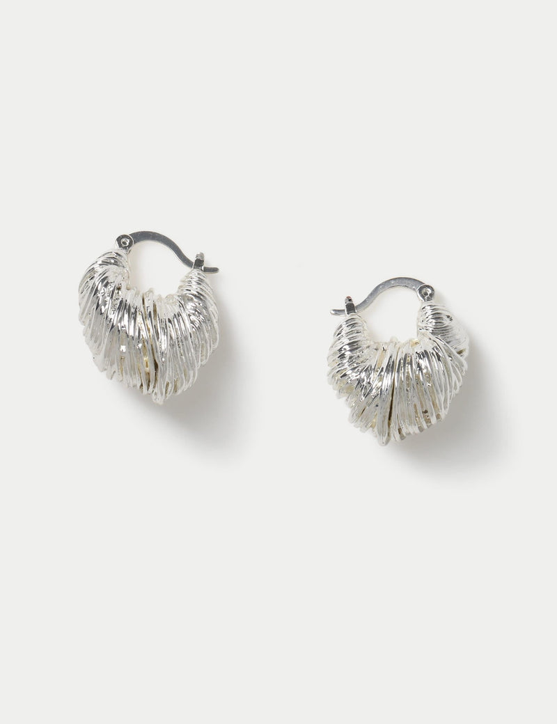 Molten hoop earrings metal 28mm width - British product