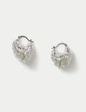 Molten hoop earrings metal 28mm width - British product
