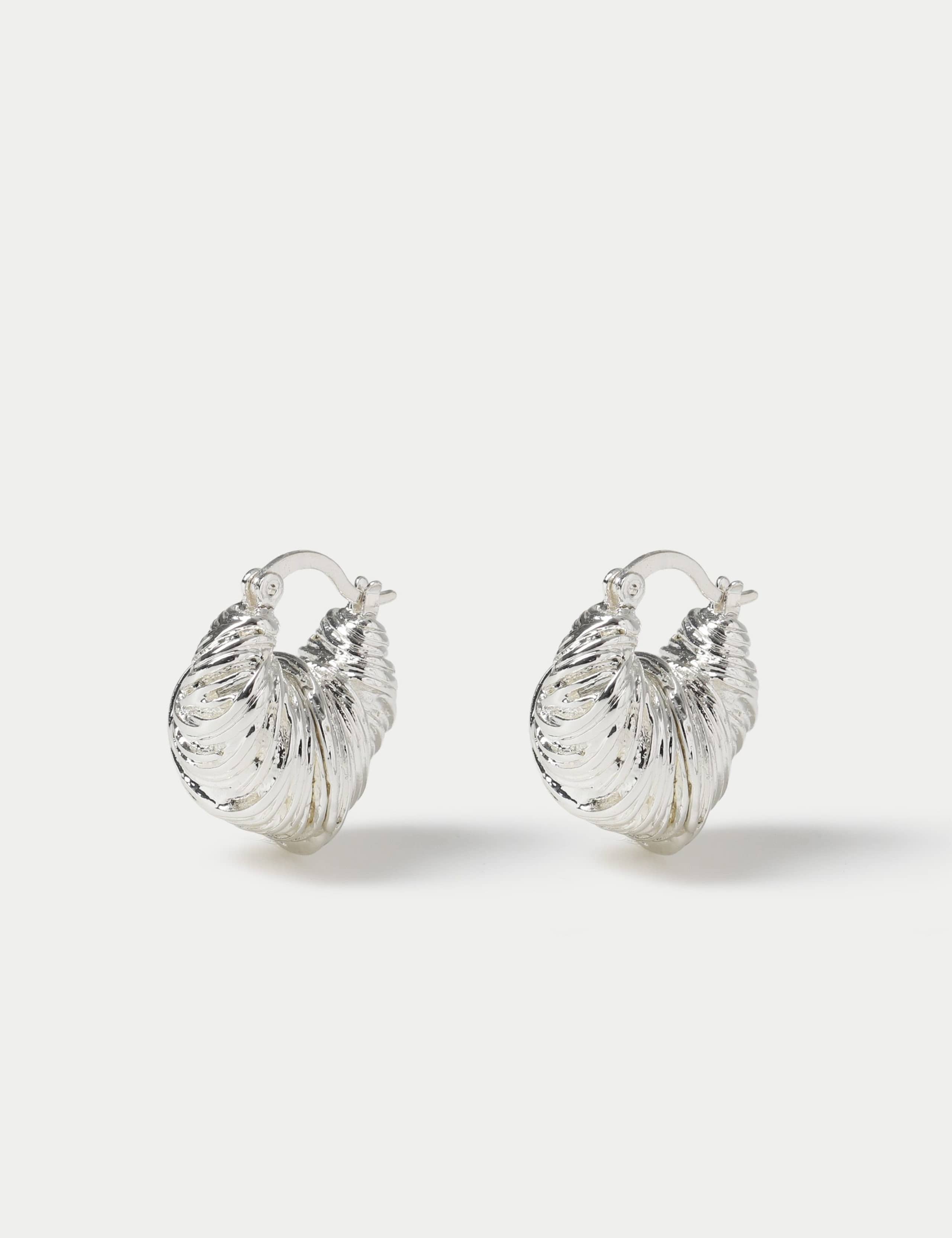 Molten hoop earrings metal 28mm width - British product