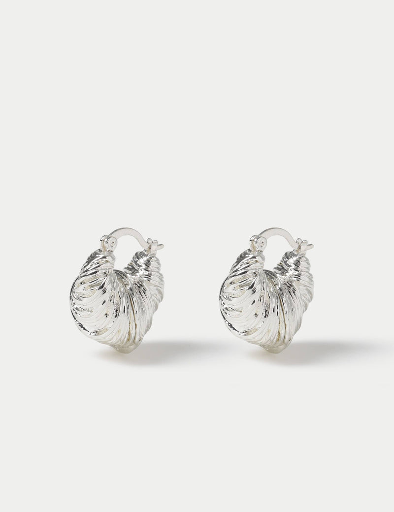Molten hoop earrings metal 28mm width - British product