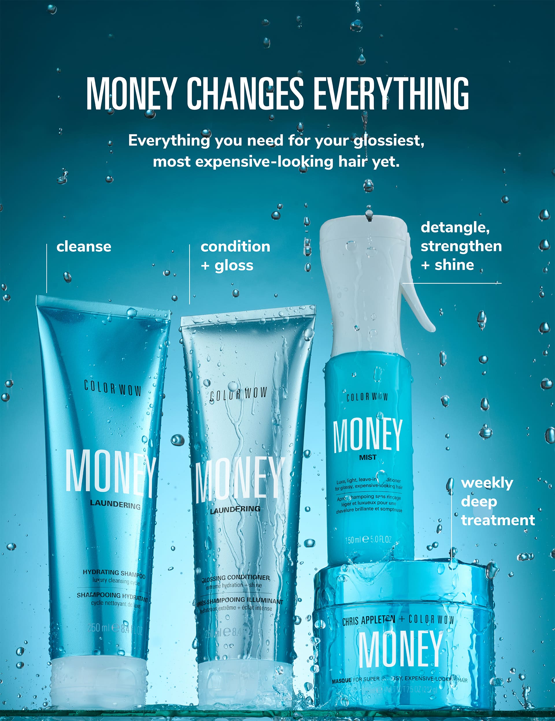 Money glossing conditioner 250ml, imported from the UK