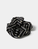 Mono Stripe Scrunchie synthetic hair accessory, imported from the UK