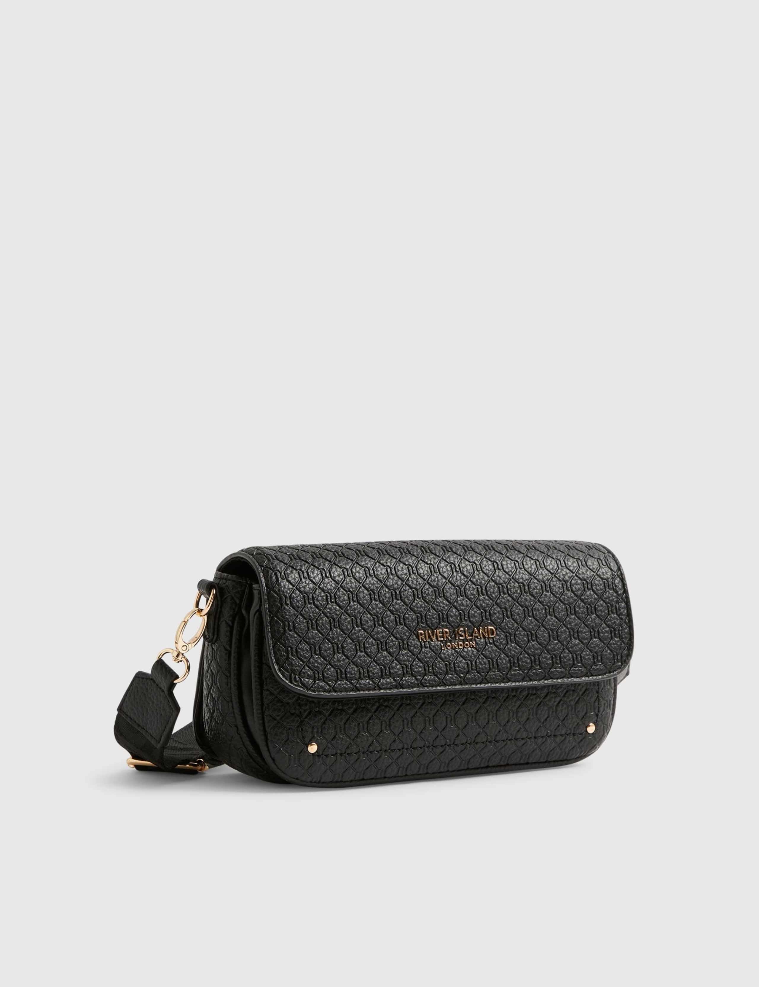 River Island cross body bag monogram print, imported from the UK