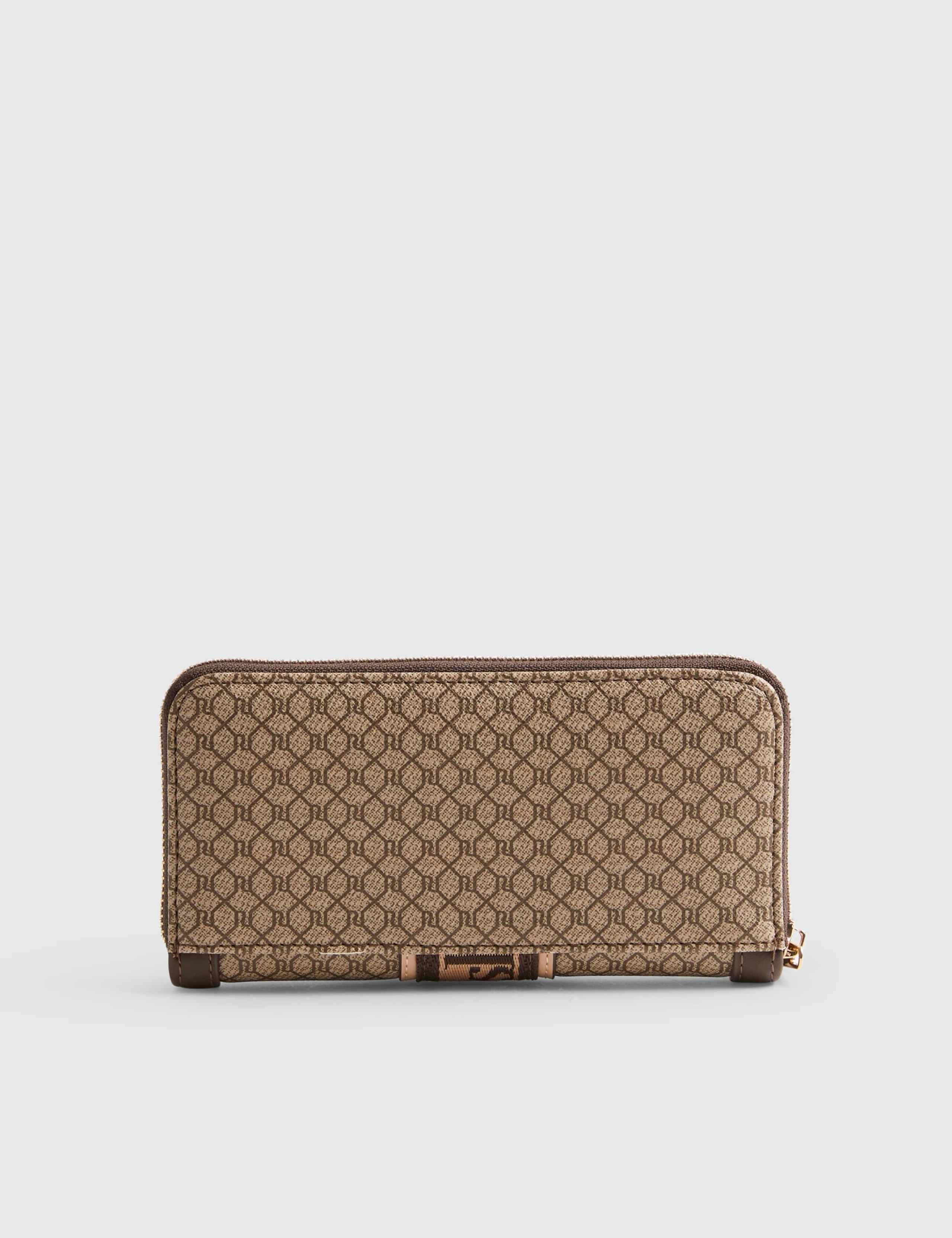 River Island monogram zip around purse (British brand)