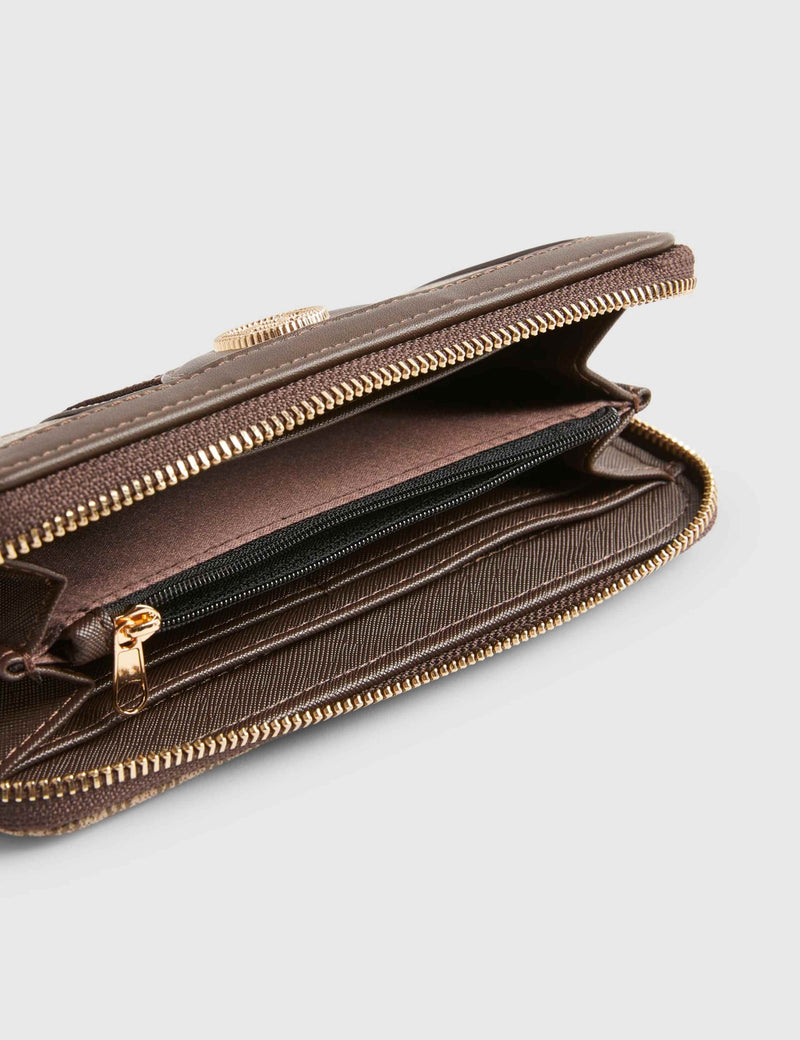 River Island monogram zip around purse (British brand)