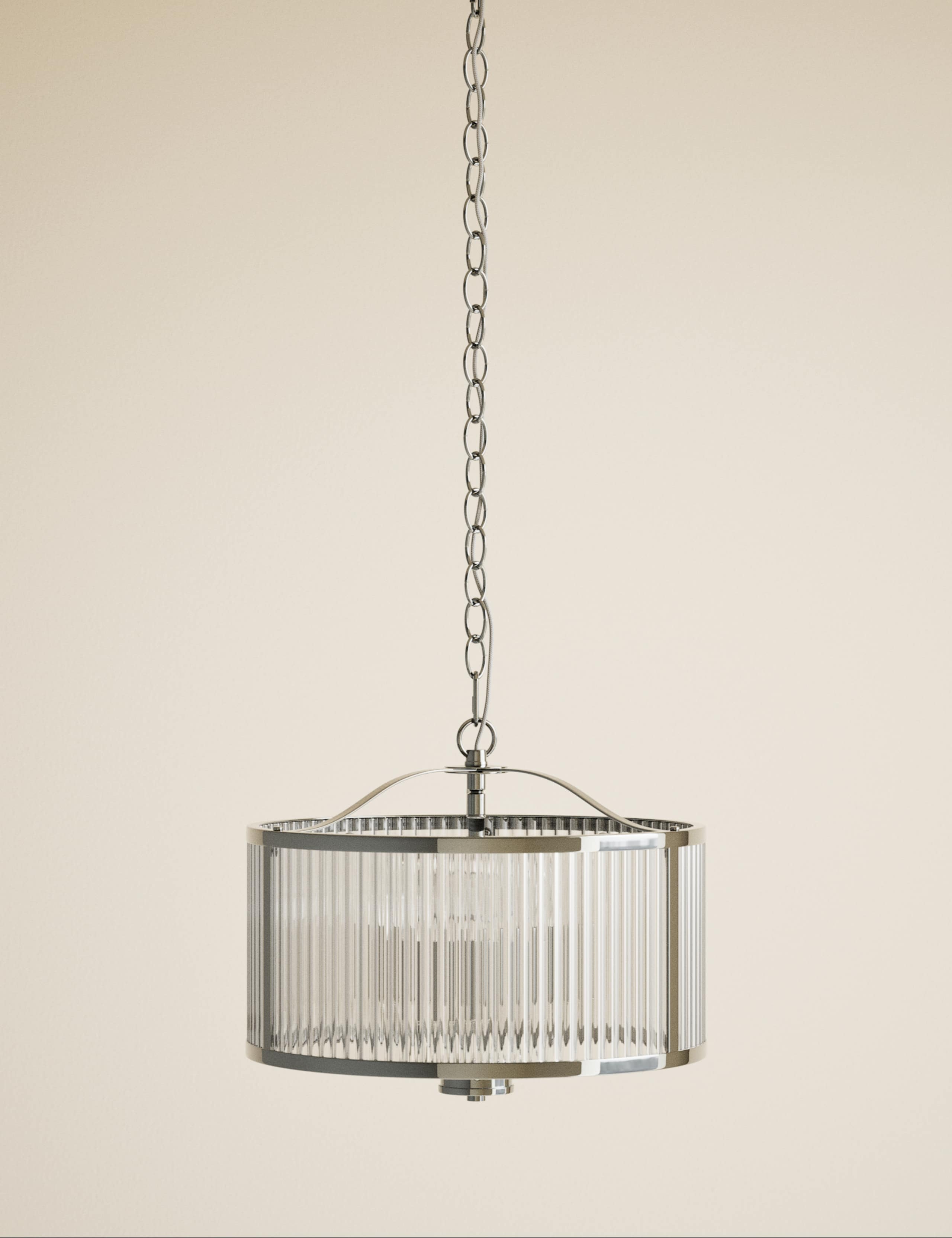 Monroe chrome pendant light 102cm (British brand)