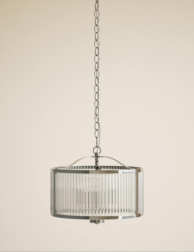 Monroe chrome pendant light 102cm (British brand)