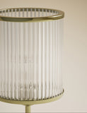 Monroe rechargeable table lamp satin brass finish - British product