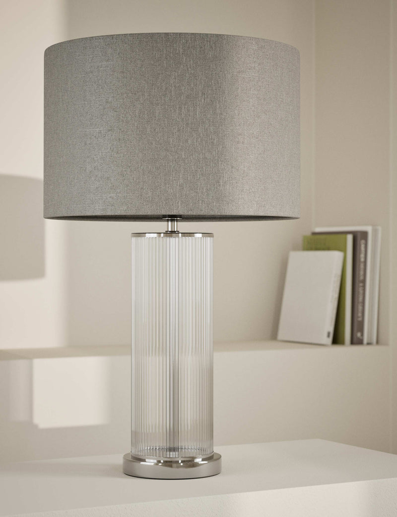 Monroe table lamp chrome finish 53.8cm - British product