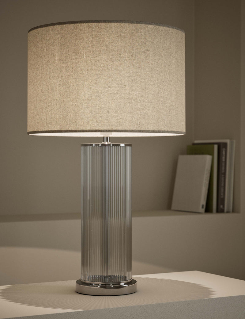 Monroe table lamp chrome finish 53.8cm - British product