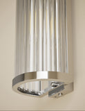 Monroe wall light ribbed glass polished metal, UK version