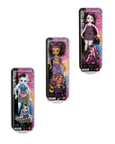 Monster High dolls with poseable joints and handbag (British brand)