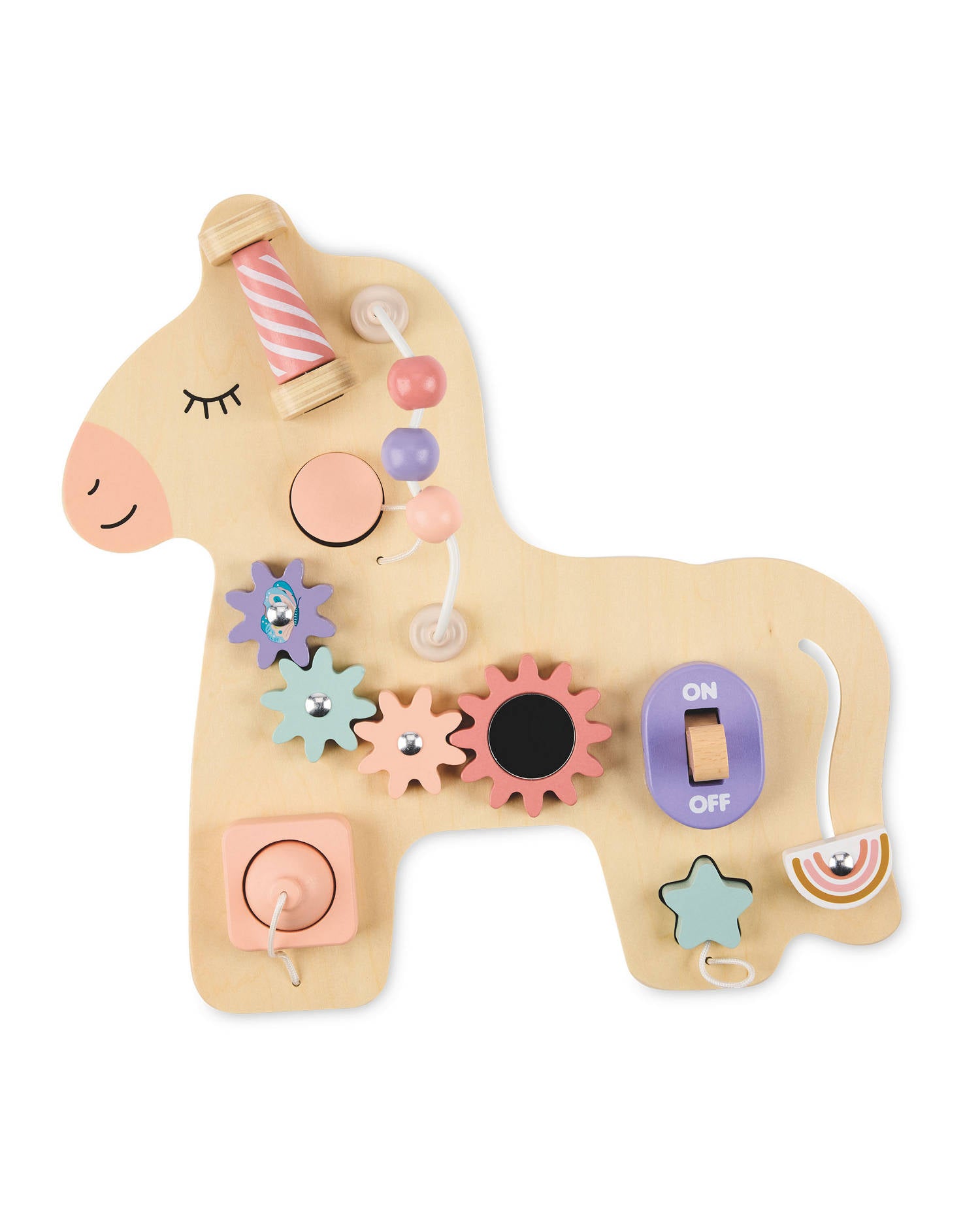 Montessori Busy Board with Robot or Unicorn Design