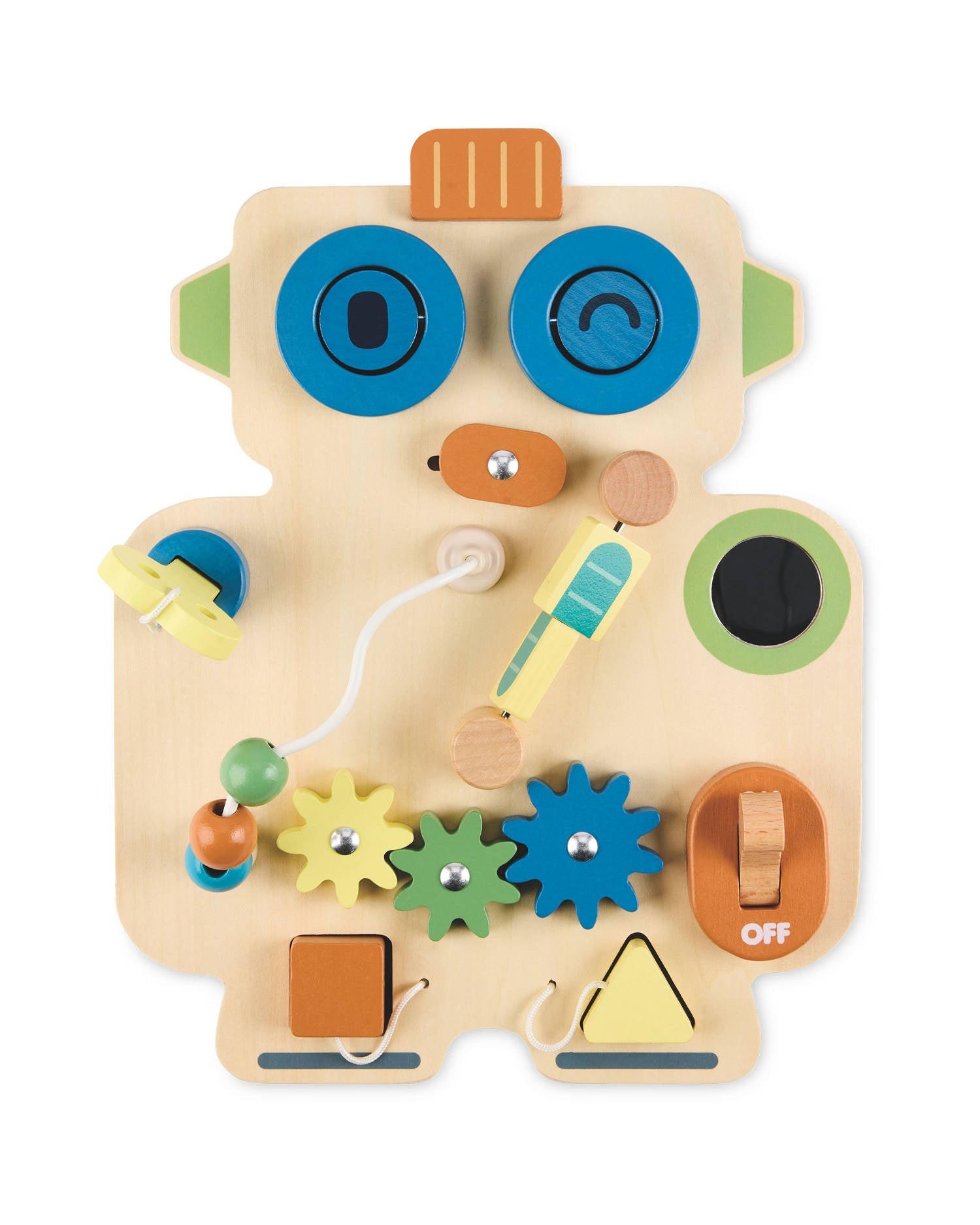 Montessori busy board sensory toy, Robot or Unicorn design, UK version
