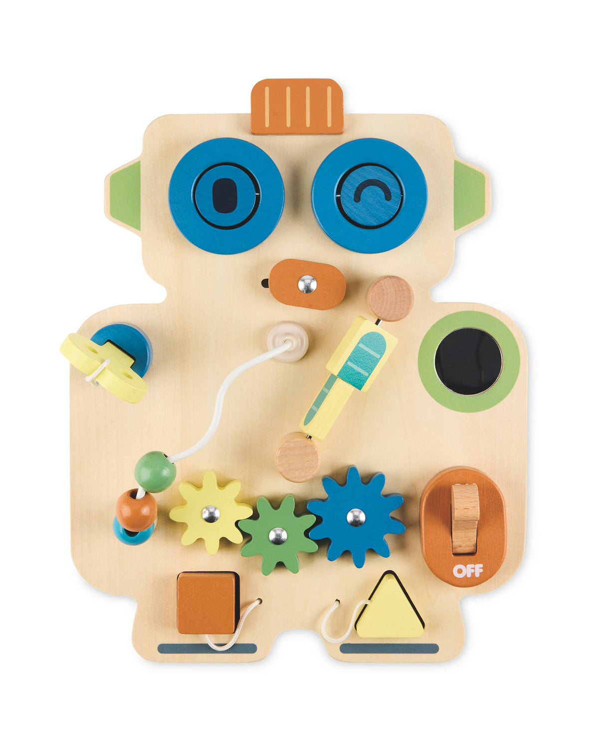 Montessori busy board sensory toy, Robot or Unicorn design, UK version