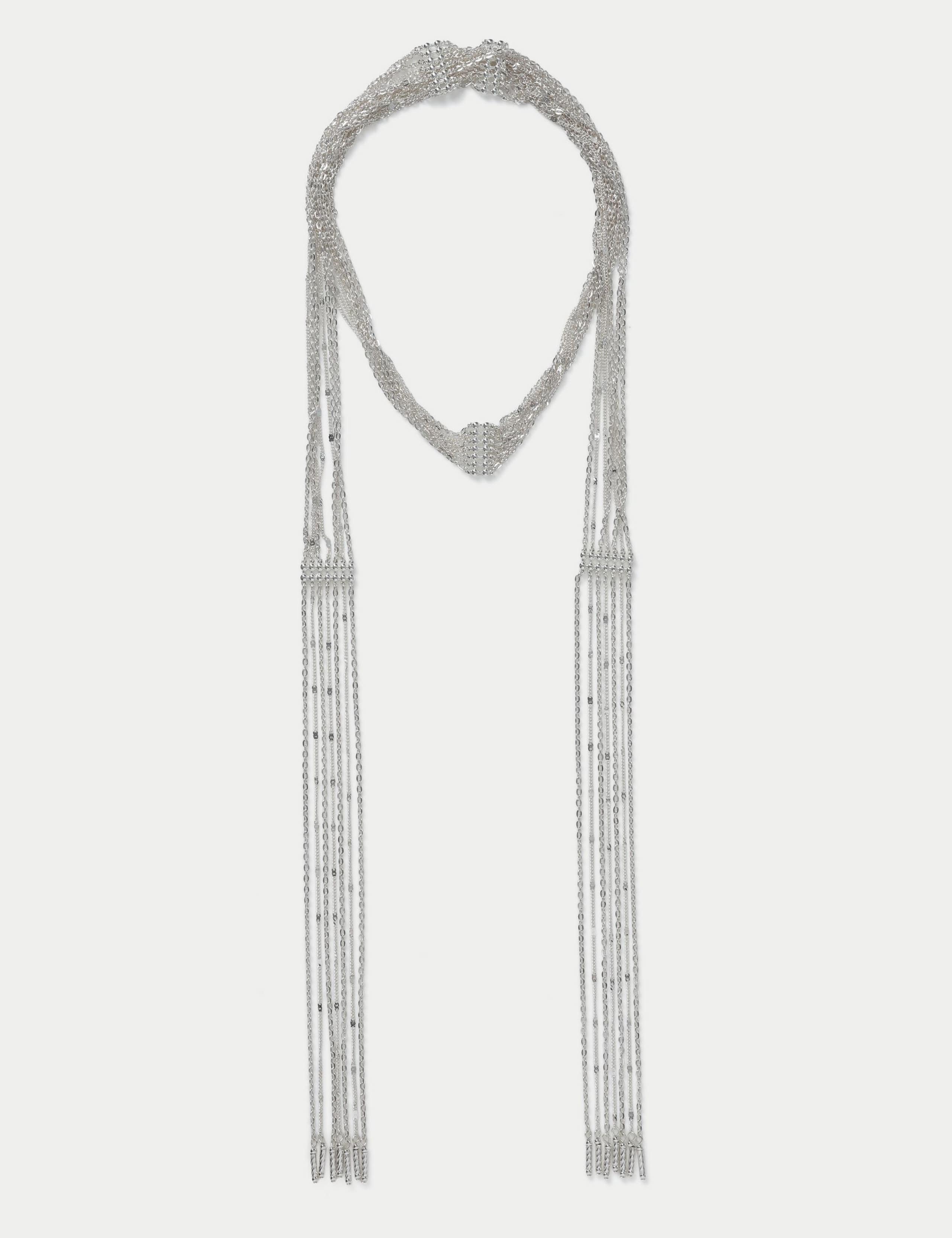 Multi Row Chain Scarf necklace, imported from the UK