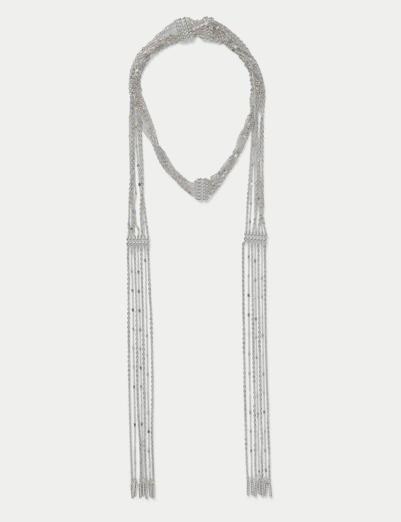 Multi Row Chain Scarf necklace, imported from the UK