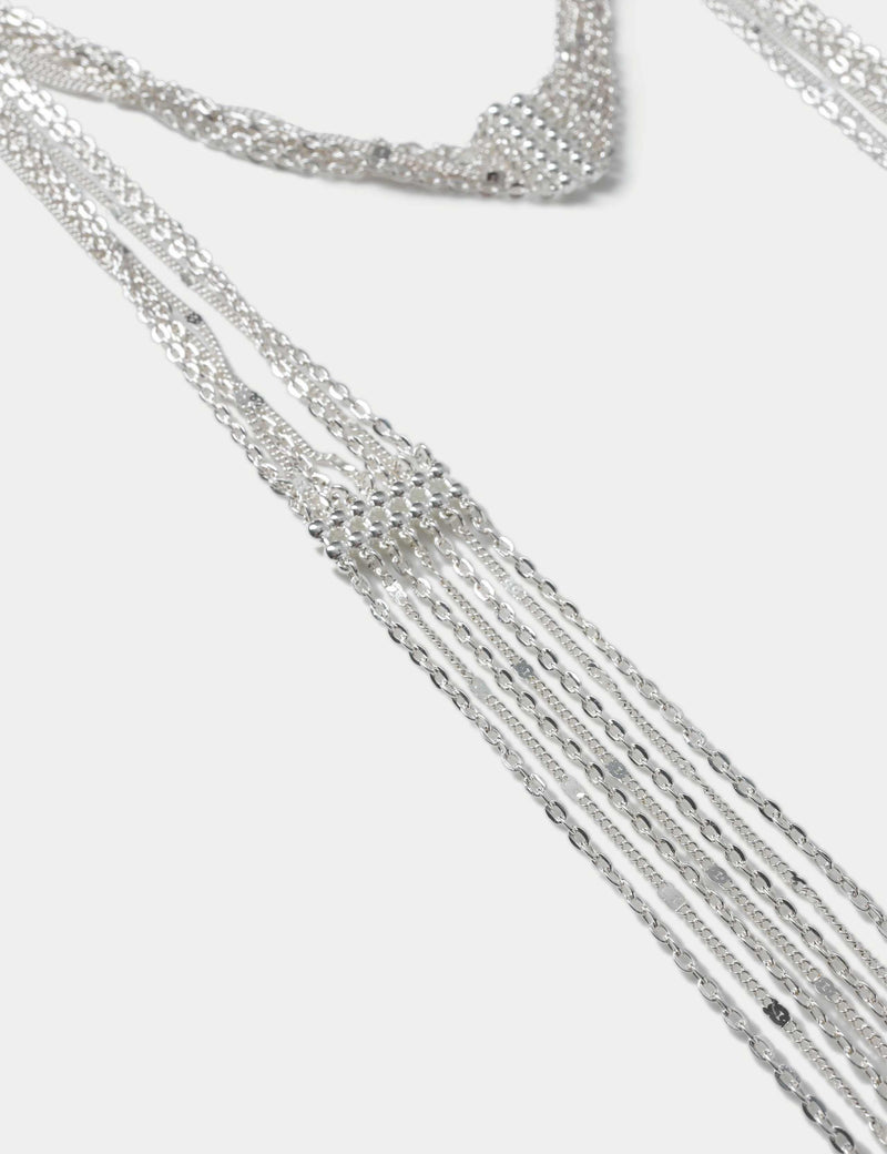 Multi Row Chain Scarf necklace, imported from the UK